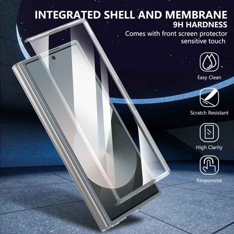 For Samsung Galaxy Z Fold6 lce Folding Series Integrated Clear PC Phone Case(Black) For Samsung Galaxy Z Fold6 lce Folding Series Integrated Clear PC Phone Case(Black)