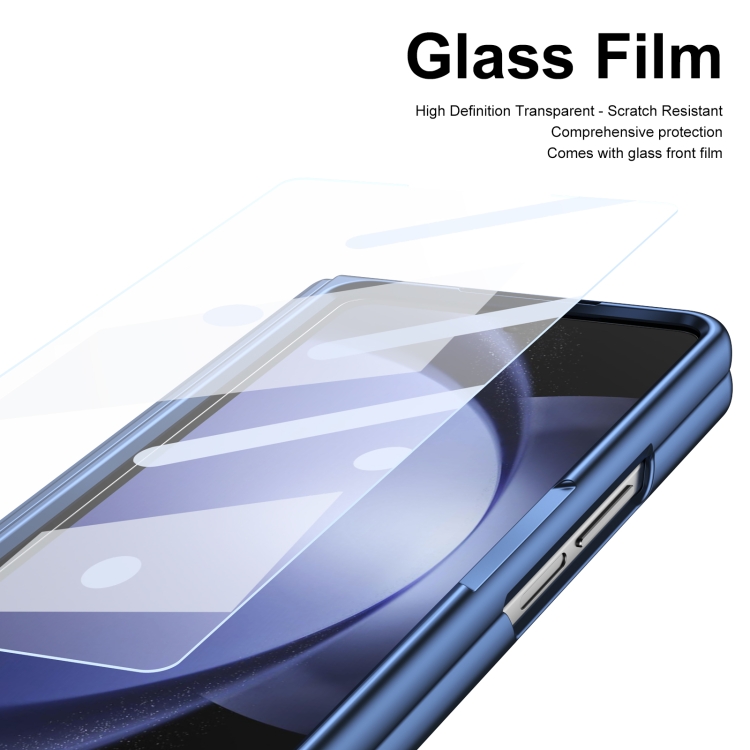For Samsung Galaxy Z Fold5 Integrated PC + PU Phone Case with Pen / Pen Box(Blue) For Samsung Galaxy Z Fold5 Integrated PC + PU Phone Case with Pen / Pen Box(Blue)