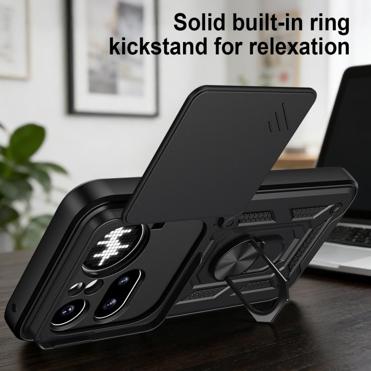 For Nothing Phone 4a Pro Sliding Camera Cover Design TPU+PC Phone Case(Black)