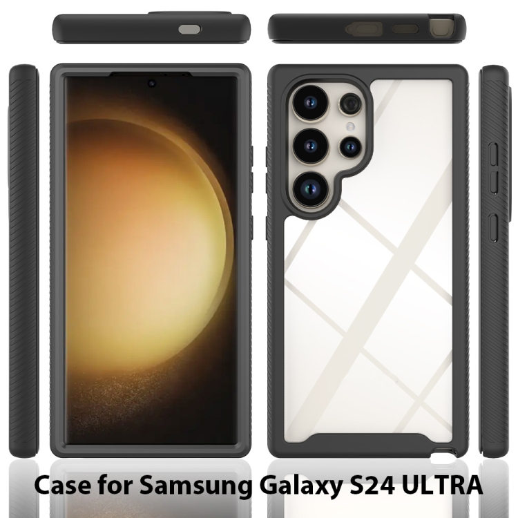 For Samsung Galaxy S24 Ultra 5G Starry Sky Solid Color Series PC + TPU Phone Case with PET Film(Pink) For Samsung Galaxy S24 Ultra 5G Starry Sky Solid Color Series PC + TPU Phone Case with PET Film(Pink)
