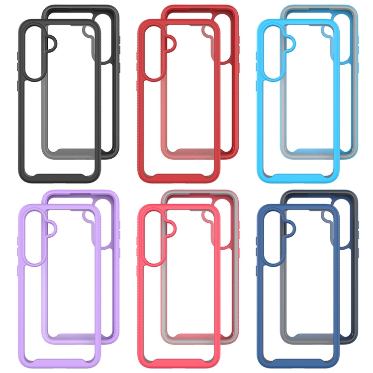 For Samsung Galaxy S24 FE 5G Starry Sky Solid Color Shockproof TPU Clear PC Phone Case(Black) For Samsung Galaxy S24 FE 5G Starry Sky Solid Color Shockproof TPU Clear PC Phone Case(Black)