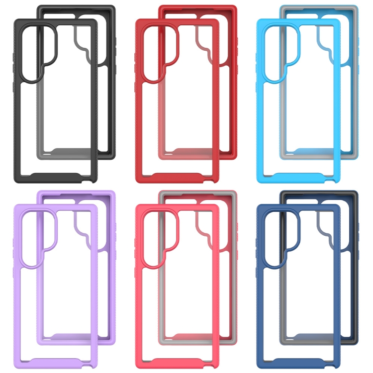 For Samsung Galaxy S24 Ultra 5G Starry Sky Solid Color Shockproof TPU Clear PC Phone Case(Dark Blue) For Samsung Galaxy S24 Ultra 5G Starry Sky Solid Color Shockproof TPU Clear PC Phone Case(Dark Blue)
