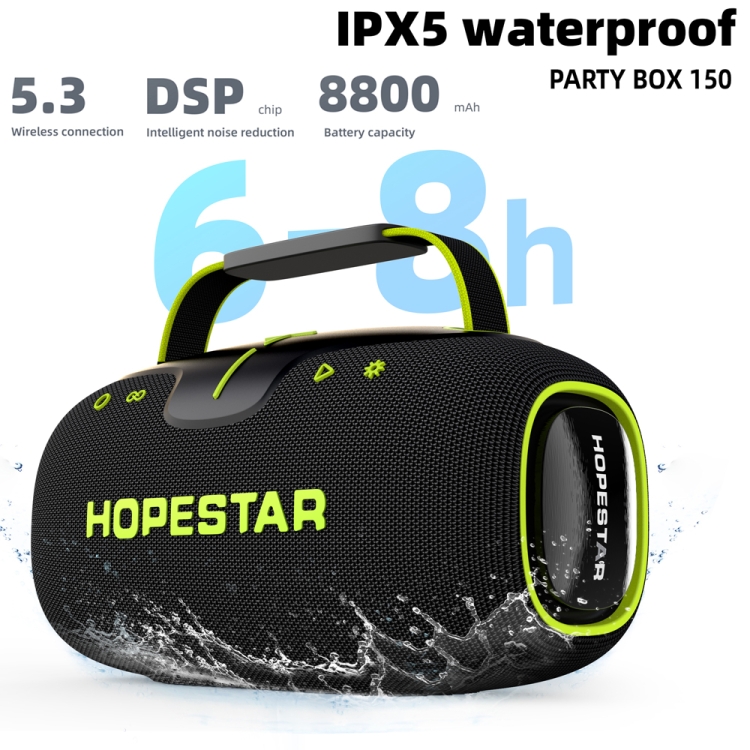 HOPESTAR Party Box 150 40W Outdoor Portable IPX5 Waterproof Bluetooth Speaker(Black) HOPESTAR Party Box 150 40W Outdoor Portable IPX5 Waterproof Bluetooth Speaker(Black)