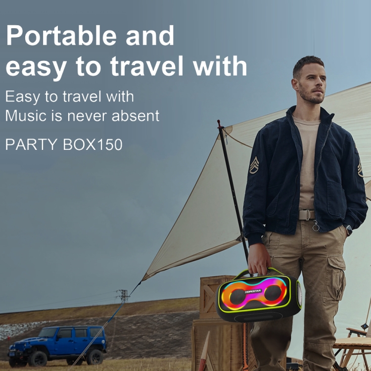 HOPESTAR Party Box 150 40W Outdoor Portable IPX5 Waterproof Bluetooth Speaker(Black) HOPESTAR Party Box 150 40W Outdoor Portable IPX5 Waterproof Bluetooth Speaker(Black)