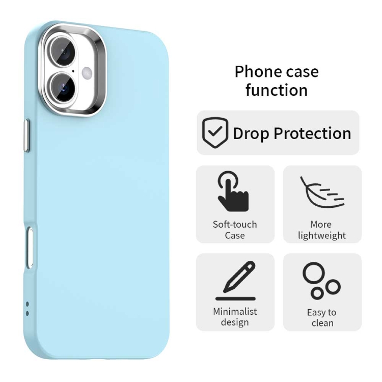 For iPhone 16 Plus Colorful Series Shockproof Phone Case(Blue)