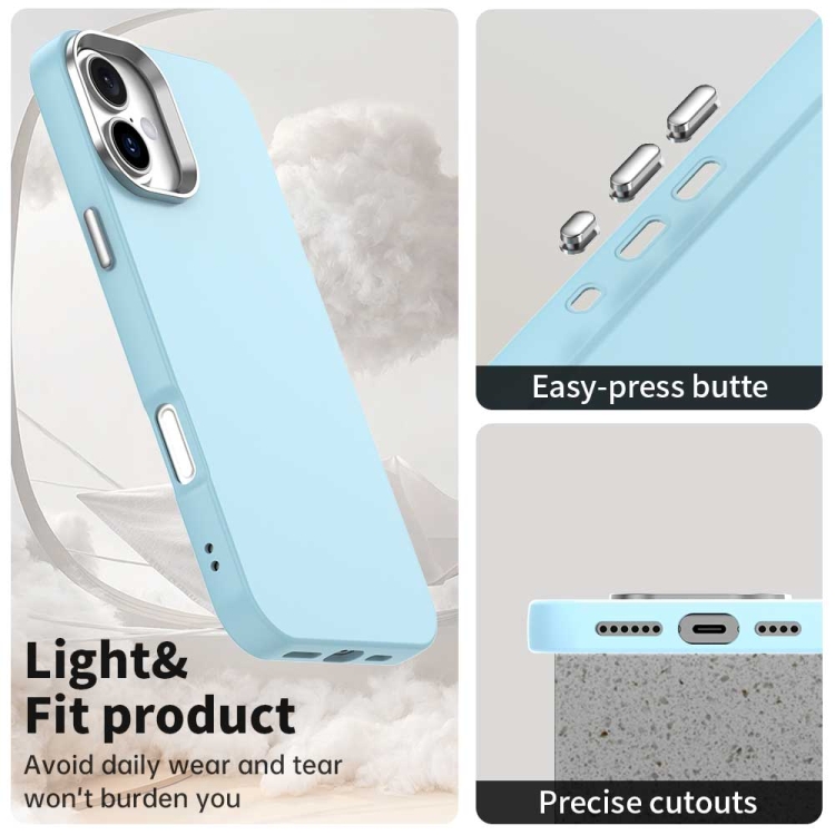 For iPhone 16 Plus Colorful Series Shockproof Phone Case(Blue)