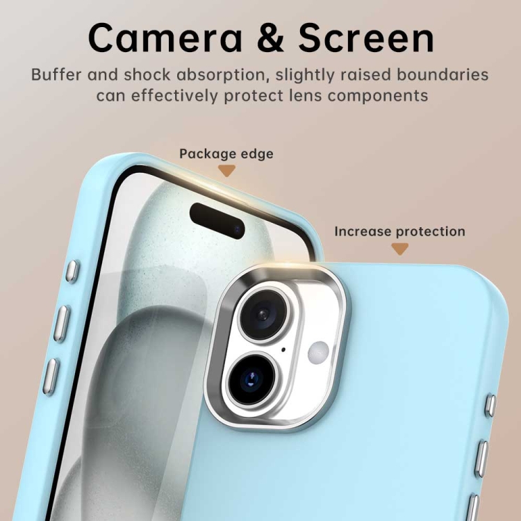 For iPhone 16 Plus Colorful Series Shockproof Phone Case(Blue)
