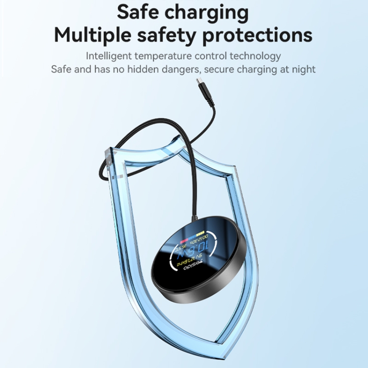 Yesido DS28 15W Smart Digital Display Magnetic Wireless Charger, Length:1.2m(Black) Yesido DS28 15W Smart Digital Display Magnetic Wireless Charger, Length:1.2m(Black)