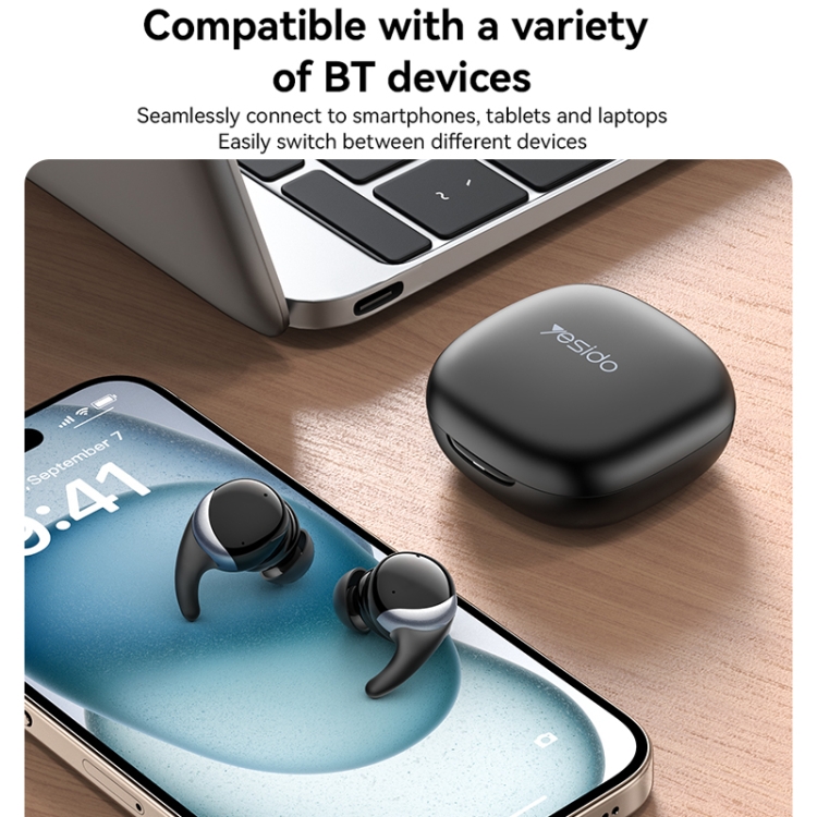 Yesido TWS30 ANC Active Noise Reduction TWS Bluetooth Earphone(Black)