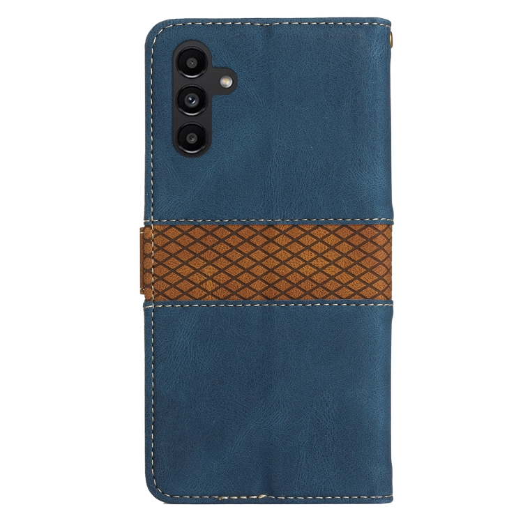 For Samsung Galaxy S25+ 5G Grid Stitching Leather Phone Case with Lanyard(Blue) For Samsung Galaxy S25+ 5G Grid Stitching Leather Phone Case with Lanyard(Blue)