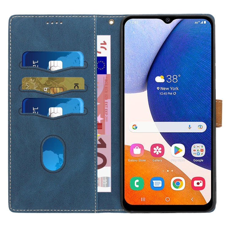 For Samsung Galaxy S25+ 5G Grid Stitching Leather Phone Case with Lanyard(Blue) For Samsung Galaxy S25+ 5G Grid Stitching Leather Phone Case with Lanyard(Blue)