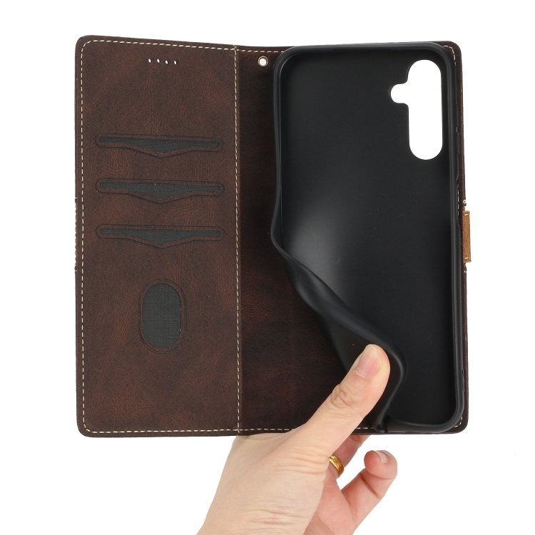 For Samsung Galaxy S24 5G Grid Stitching Leather Phone Case with Lanyard(Brown) For Samsung Galaxy S24 5G Grid Stitching Leather Phone Case with Lanyard(Brown)