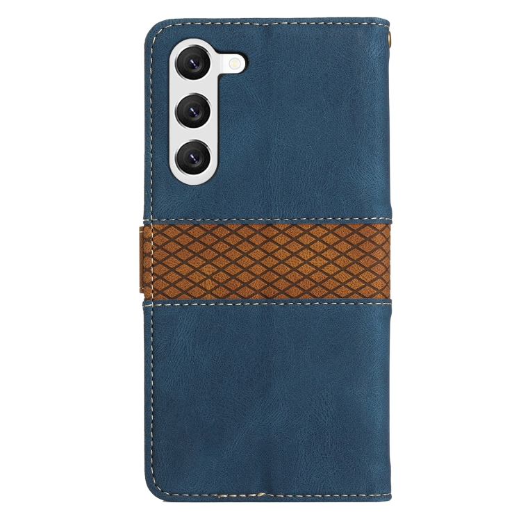 For Samsung Galaxy S23+ 5G Grid Stitching Leather Phone Case with Lanyard(Blue) For Samsung Galaxy S23+ 5G Grid Stitching Leather Phone Case with Lanyard(Blue)
