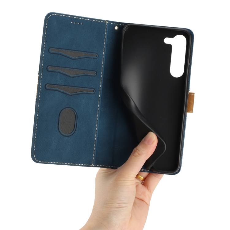 For Samsung Galaxy S23+ 5G Grid Stitching Leather Phone Case with Lanyard(Blue) For Samsung Galaxy S23+ 5G Grid Stitching Leather Phone Case with Lanyard(Blue)
