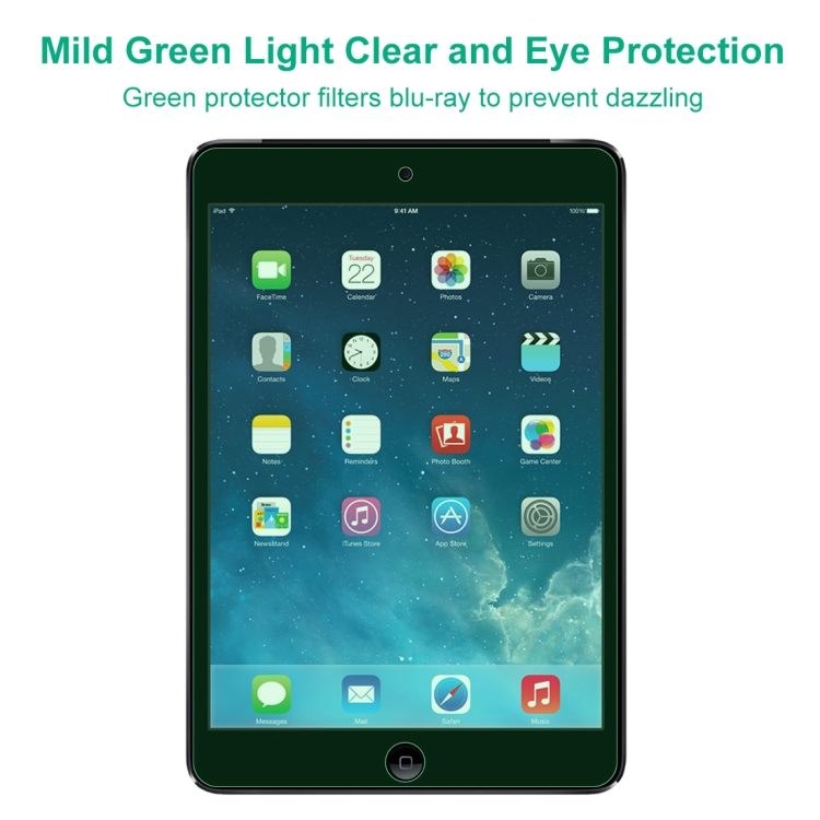For iPad Mini 3 & 2 9H 2.5D Eye Protection Green Light Explosion-proof Tempered Glass Film For iPad Mini 3 & 2 9H 2.5D Eye Protection Green Light Explosion-proof Tempered Glass Film