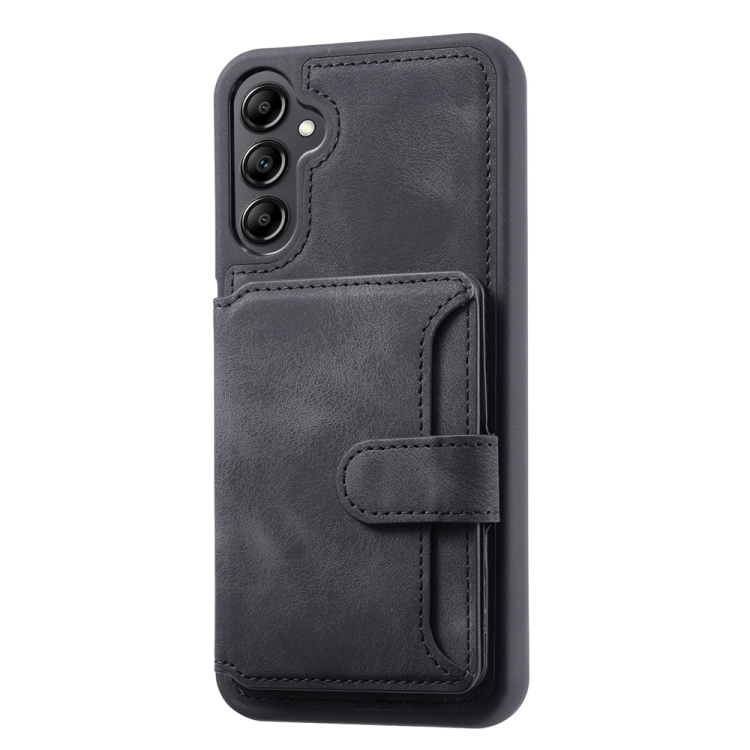 For Samsung Galaxy S25+ 5G Skin Feel Dream RFID Anti-theft PU Card Bag Phone Case(Black) For Samsung Galaxy S25+ 5G Skin Feel Dream RFID Anti-theft PU Card Bag Phone Case(Black)