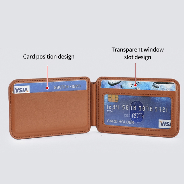 Two-fold Rotating Phone Holder MagSafe Leather Card Bag(Brown) Two-fold Rotating Phone Holder MagSafe Leather Card Bag(Brown)