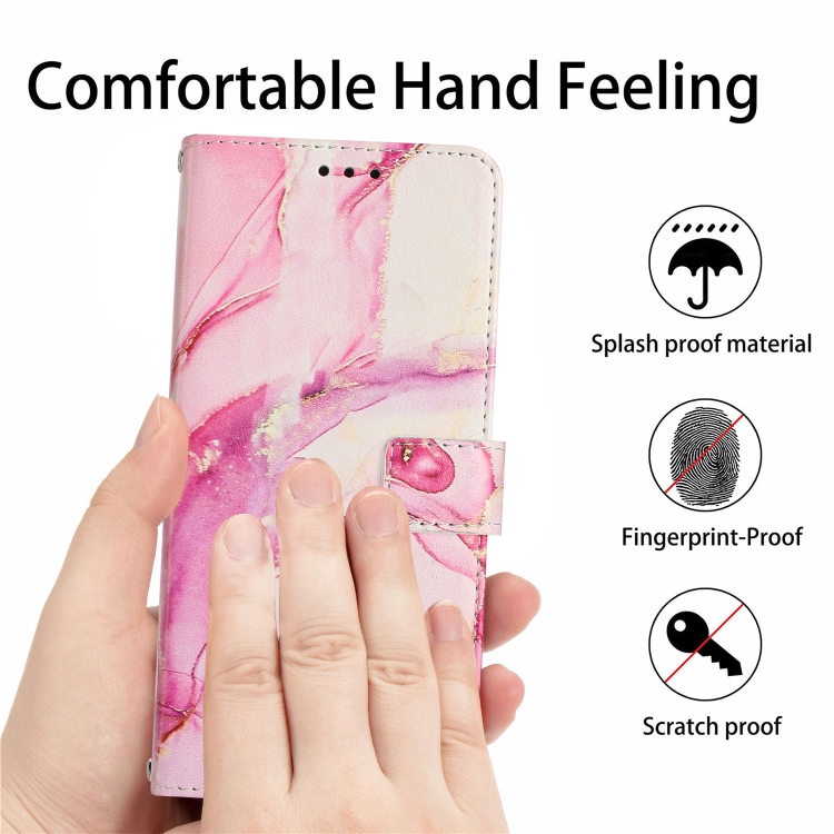 For Samsung Galaxy S24 Ultra 5G Painted Marble Pattern Leather Phone Case(Rose Gold) For Samsung Galaxy S24 Ultra 5G Painted Marble Pattern Leather Phone Case(Rose Gold)