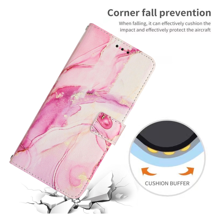 For Samsung Galaxy S24 Ultra 5G Painted Marble Pattern Leather Phone Case(Rose Gold) For Samsung Galaxy S24 Ultra 5G Painted Marble Pattern Leather Phone Case(Rose Gold)