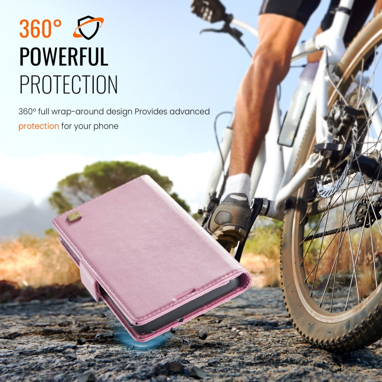 For Samsung Galaxy S22 5G AutSpace A11 Side Buckle MagSafe Magnetic RFID Phone Leather Case(Rose Gold) For Samsung Galaxy S22 5G AutSpace A11 Side Buckle MagSafe Magnetic RFID Phone Leather Case(Rose Gold)