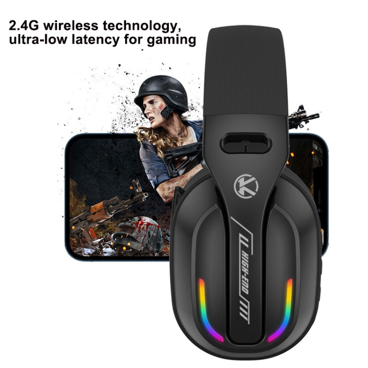 Bluetooth 5.4 Head-mounted RGB Wireless Bluetooth Gaming Headset(Black) Bluetooth 5.4 Head-mounted RGB Wireless Bluetooth Gaming Headset(Black)