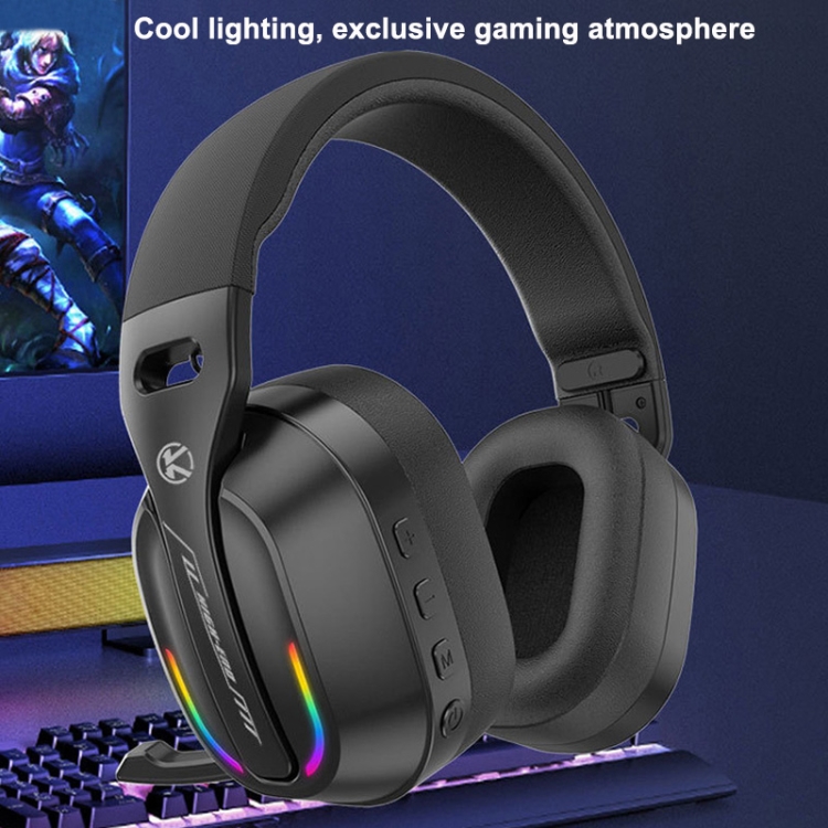 Bluetooth 5.4 Head-mounted RGB Wireless Bluetooth Gaming Headset(Black) Bluetooth 5.4 Head-mounted RGB Wireless Bluetooth Gaming Headset(Black)