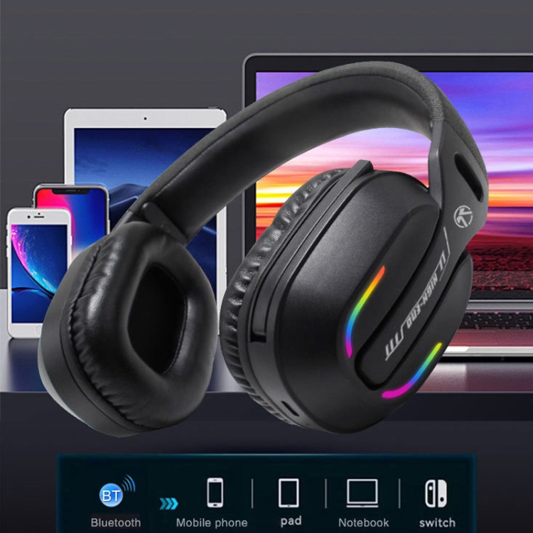 Bluetooth 5.4 Head-mounted RGB Wireless Bluetooth Gaming Headset(Black) Bluetooth 5.4 Head-mounted RGB Wireless Bluetooth Gaming Headset(Black)