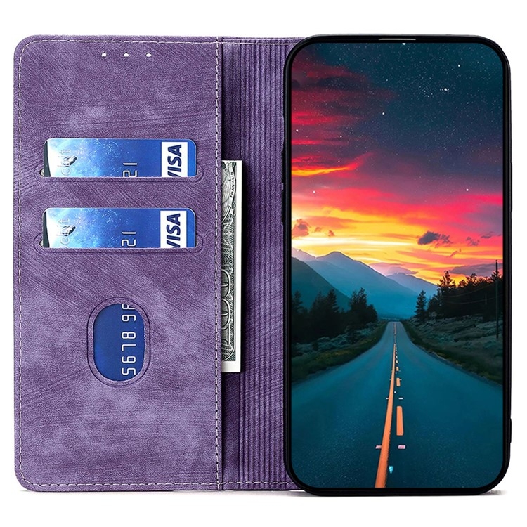 For Samsung Galaxy S25 Ultra 5G RFID Anti-theft Brush Magnetic Leather Phone Case(Purple) For Samsung Galaxy S25 Ultra 5G RFID Anti-theft Brush Magnetic Leather Phone Case(Purple)