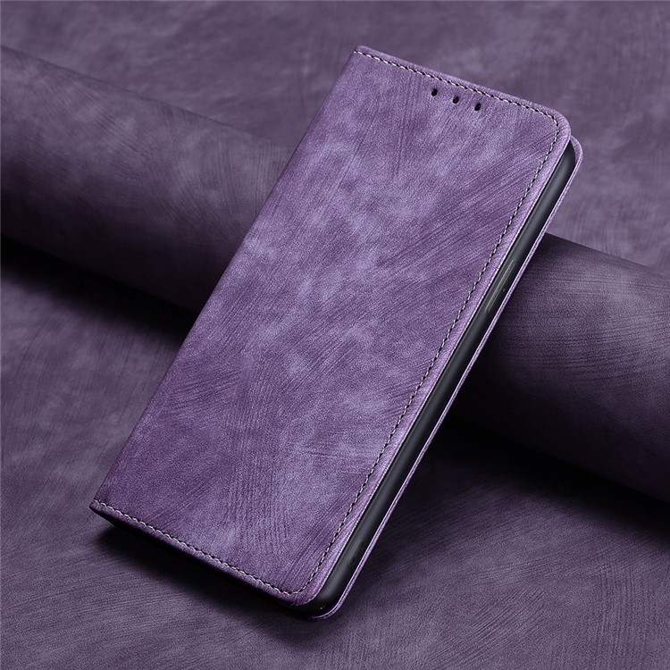 For Samsung Galaxy S25 Ultra 5G RFID Anti-theft Brush Magnetic Leather Phone Case(Purple) For Samsung Galaxy S25 Ultra 5G RFID Anti-theft Brush Magnetic Leather Phone Case(Purple)