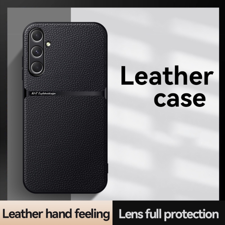 For Samsung Galaxy S24 FE 5G Litchi Leather Magnetic Full Coverage Shockproof Phone Case(Navy Blue) For Samsung Galaxy S24 FE 5G Litchi Leather Magnetic Full Coverage Shockproof Phone Case(Navy Blue)