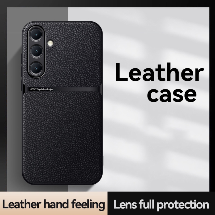For Samsung Galaxy S25 5G Litchi Leather Magnetic Full Coverage Shockproof Phone Case(Black) For Samsung Galaxy S25 5G Litchi Leather Magnetic Full Coverage Shockproof Phone Case(Black)