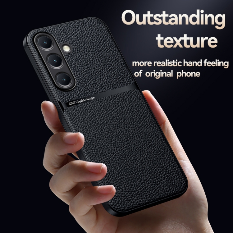 For Samsung Galaxy S25 5G Litchi Leather Magnetic Full Coverage Shockproof Phone Case(Black) For Samsung Galaxy S25 5G Litchi Leather Magnetic Full Coverage Shockproof Phone Case(Black)