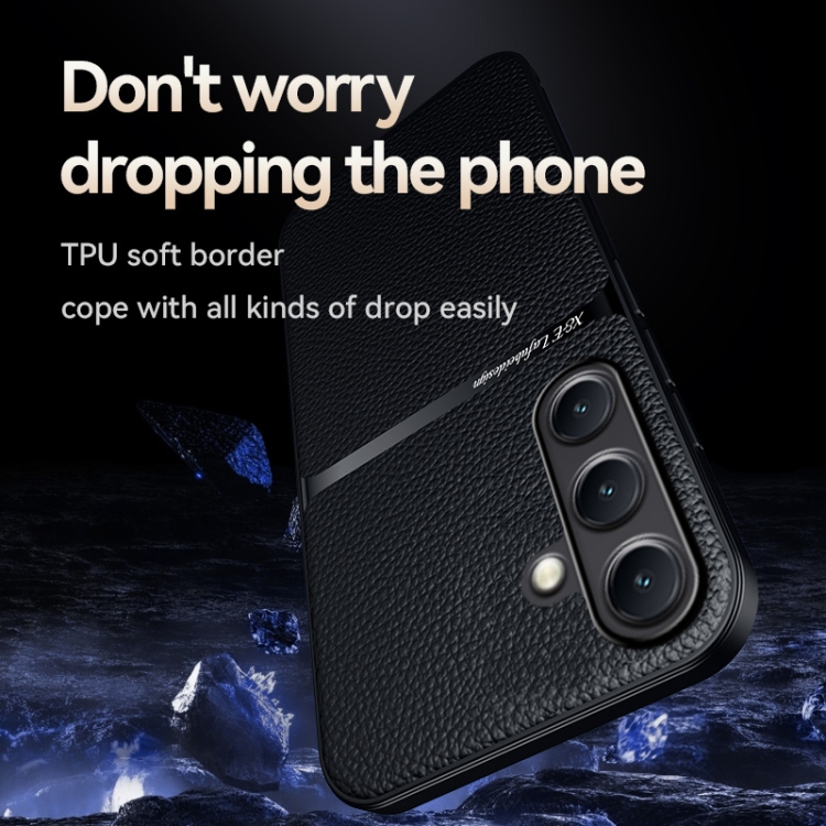 For Samsung Galaxy S25 5G Litchi Leather Magnetic Full Coverage Shockproof Phone Case(Black) For Samsung Galaxy S25 5G Litchi Leather Magnetic Full Coverage Shockproof Phone Case(Black)