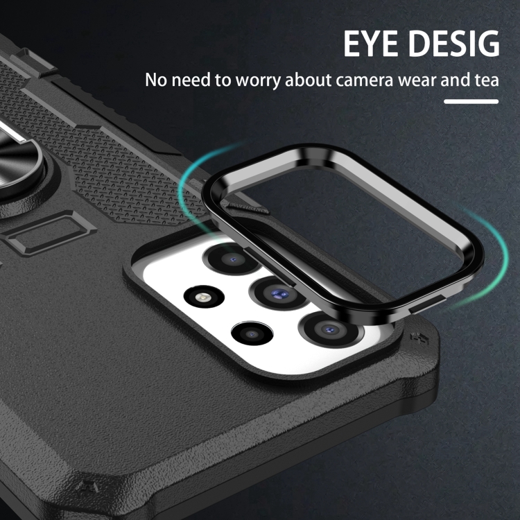 For Samsung Galaxy S24 FE 5G Ring Holder Armor Hybrid Phone Case(Black) For Samsung Galaxy S24 FE 5G Ring Holder Armor Hybrid Phone Case(Black)