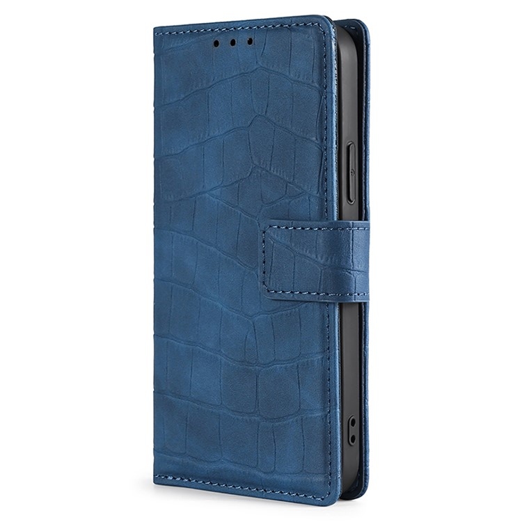 For Samsung Galaxy S25+ 5G Skin Feel Crocodile Magnetic Clasp Leather Phone Case(Blue) For Samsung Galaxy S25+ 5G Skin Feel Crocodile Magnetic Clasp Leather Phone Case(Blue)