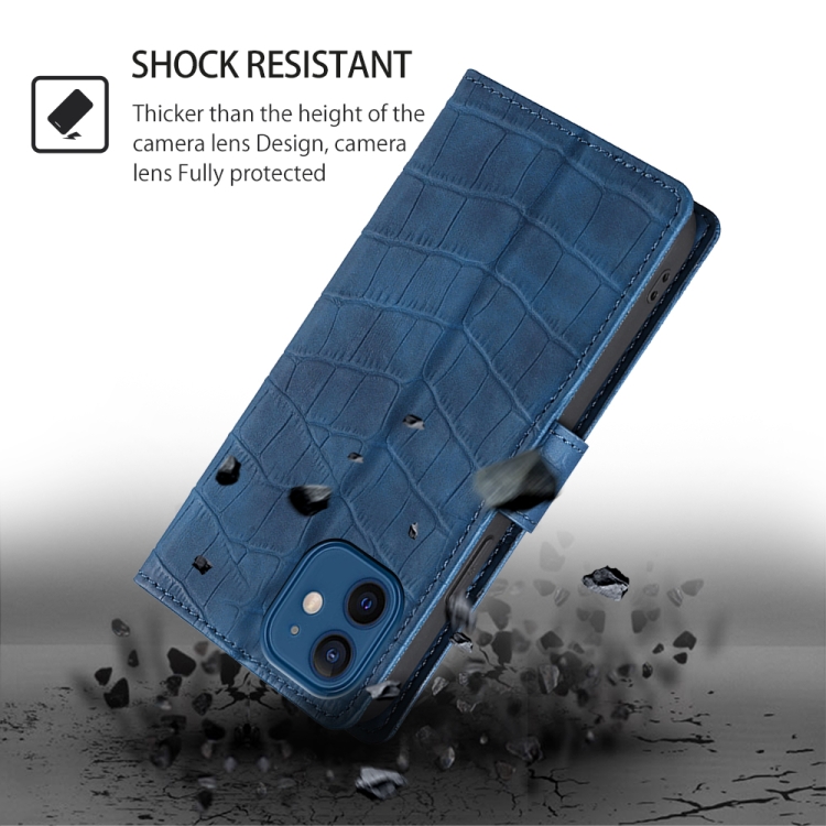 For Samsung Galaxy S25+ 5G Skin Feel Crocodile Magnetic Clasp Leather Phone Case(Blue) For Samsung Galaxy S25+ 5G Skin Feel Crocodile Magnetic Clasp Leather Phone Case(Blue)