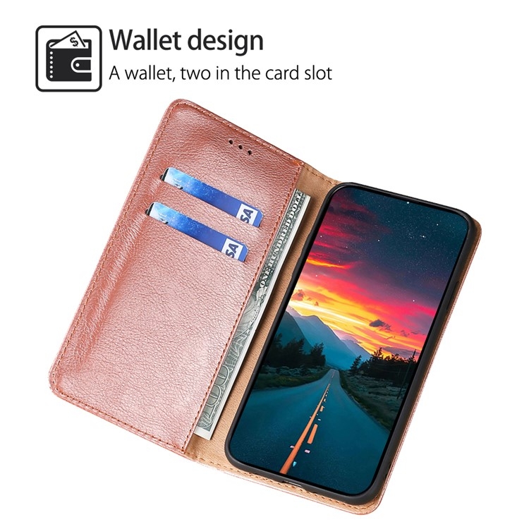 For Samsung Galaxy S25 Ultra 5G Gloss Oil Solid Color Magnetic Leather Phone Case(Rose Gold) For Samsung Galaxy S25 Ultra 5G Gloss Oil Solid Color Magnetic Leather Phone Case(Rose Gold)