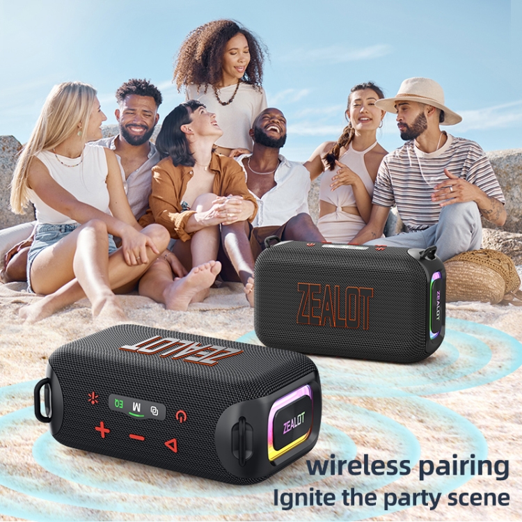 Zealot S85M 50W Outdoor Portable Bluetooth Speaker with Dual Microphones(Black) Zealot S85M 50W Outdoor Portable Bluetooth Speaker with Dual Microphones(Black)