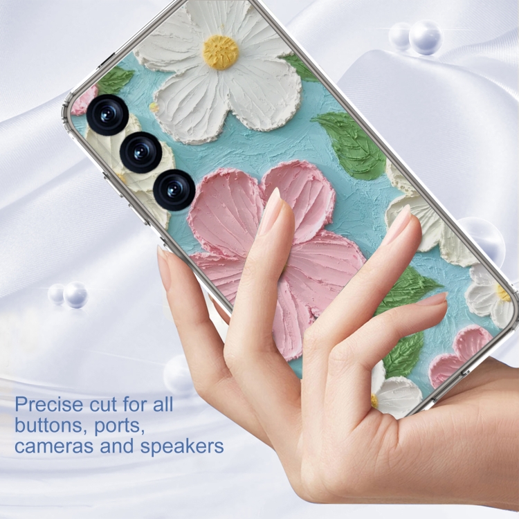 For Samsung Galaxy S25 5G IMD Double Piece Simple Fresh Shockproof Phone Case(Colorful Flowers) For Samsung Galaxy S25 5G IMD Double Piece Simple Fresh Shockproof Phone Case(Colorful Flowers)