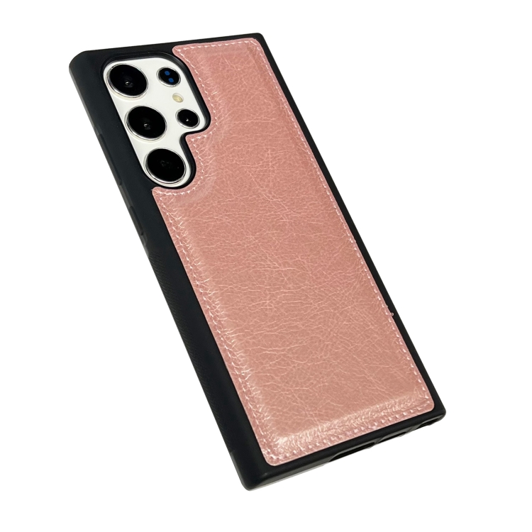 For Samsung Galaxy S25+ 5G Cowhide Texture Back Cover Phone Case(Rose Gold) For Samsung Galaxy S25+ 5G Cowhide Texture Back Cover Phone Case(Rose Gold)