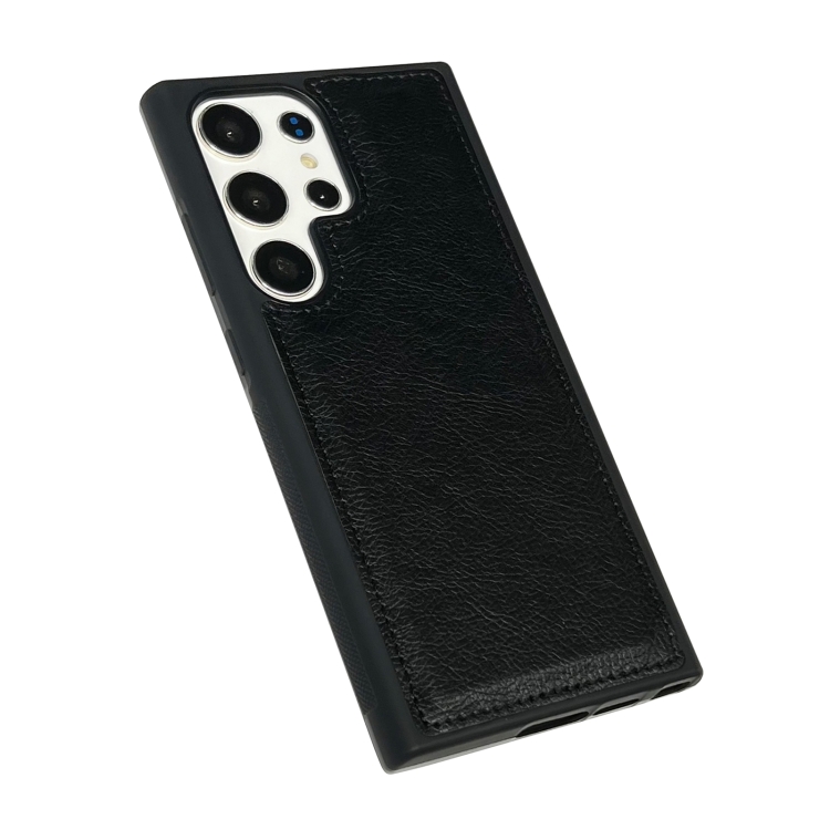 For Samsung Galaxy S25 5G Cowhide Texture Back Cover Phone Case(Black) For Samsung Galaxy S25 5G Cowhide Texture Back Cover Phone Case(Black)