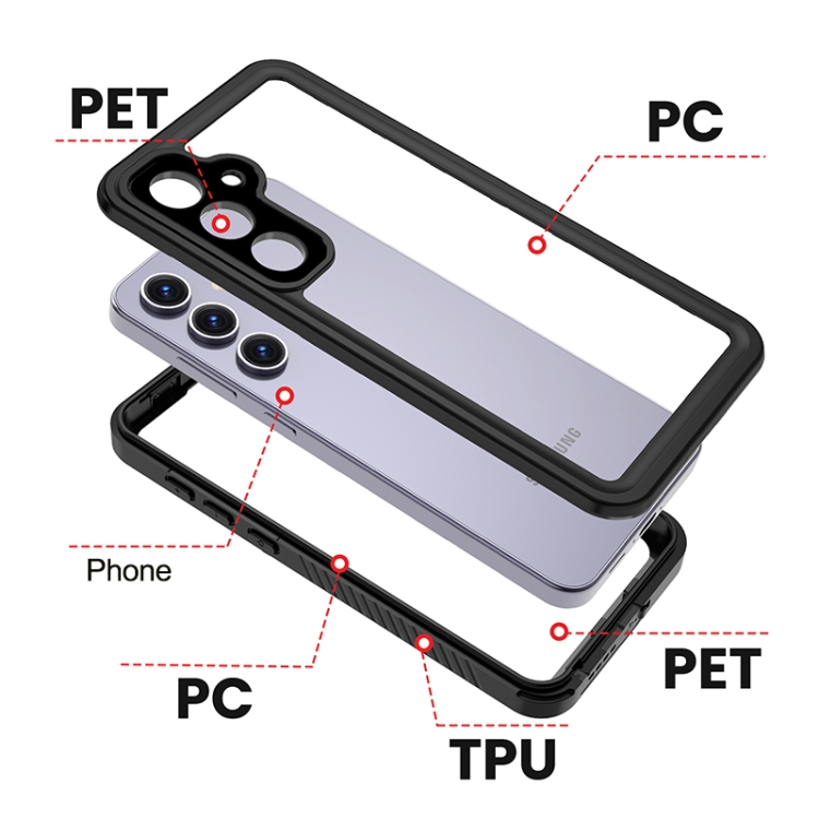 For Samsung Galaxy S24 FE 5G RedPepper Shockproof IP68 Waterproof PC Hybrid TPU Phone Case(Black) For Samsung Galaxy S24 FE 5G RedPepper Shockproof IP68 Waterproof PC Hybrid TPU Phone Case(Black)