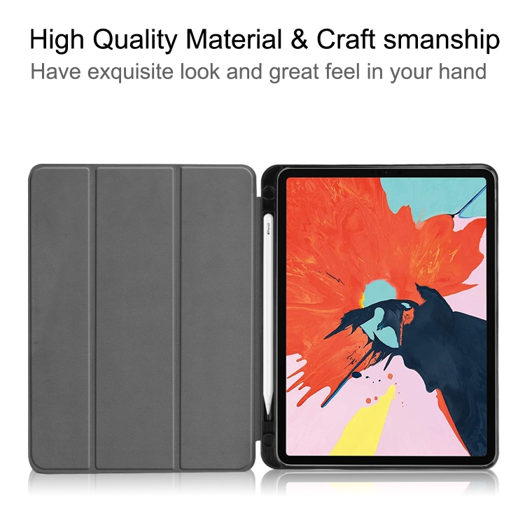 For iPad Air 11 2024 / 2022 / 2020 10.9 Custer Texture TPU Horizontal Flip Leather Case with Sleep / Wake-up Function & Three-folding Holder & Pen Slot(Black) For iPad Air 11 2024 / 2022 / 2020 10.9 Custer Texture TPU Horizontal Flip Leather Case with Sleep / Wake-up Function & Three-folding Holder & Pen Slot(Black)