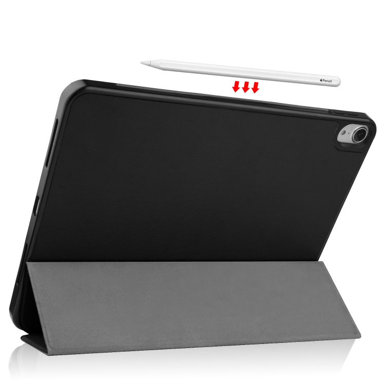 For iPad Air 11 2024 / 2022 / 2020 10.9 Custer Texture TPU Horizontal Flip Leather Case with Sleep / Wake-up Function & Three-folding Holder & Pen Slot(Black) For iPad Air 11 2024 / 2022 / 2020 10.9 Custer Texture TPU Horizontal Flip Leather Case with Sleep / Wake-up Function & Three-folding Holder & Pen Slot(Black)