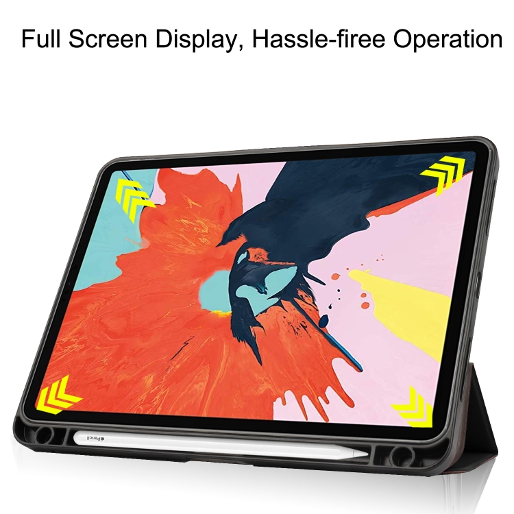 For iPad Air 11 2024 / 2022 / 2020 10.9 Custer Texture TPU Horizontal Flip Leather Case with Sleep / Wake-up Function & Three-folding Holder & Pen Slot(Black) For iPad Air 11 2024 / 2022 / 2020 10.9 Custer Texture TPU Horizontal Flip Leather Case with Sleep / Wake-up Function & Three-folding Holder & Pen Slot(Black)