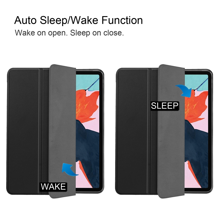 For iPad Air 11 2024 / 2022 / 2020 10.9 Custer Texture TPU Horizontal Flip Leather Case with Sleep / Wake-up Function & Three-folding Holder & Pen Slot(Black) For iPad Air 11 2024 / 2022 / 2020 10.9 Custer Texture TPU Horizontal Flip Leather Case with Sleep / Wake-up Function & Three-folding Holder & Pen Slot(Black)