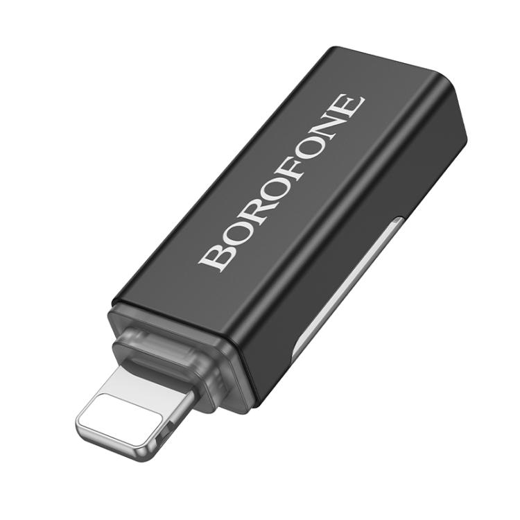 Borofone BV25A 8 Pin Male to Type-C Female Screen Display Adapter(Black)