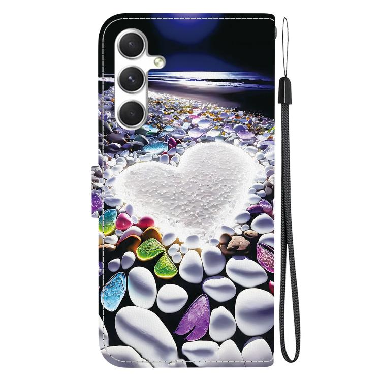 For Samsung Galaxy S24 5G Crystal Texture Colored Drawing Leather Phone Case(Heart Shaped) For Samsung Galaxy S24 5G Crystal Texture Colored Drawing Leather Phone Case(Heart Shaped)