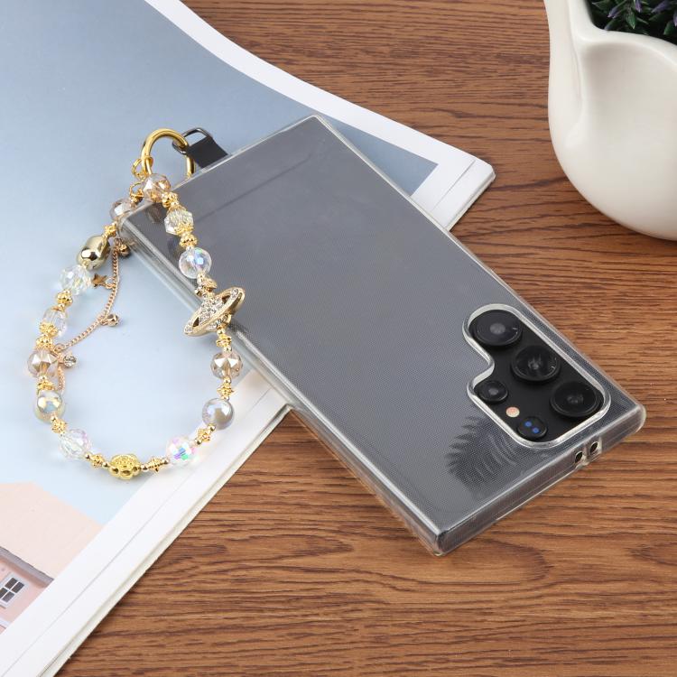 Tassels Diamond Chain Phone Anti-lost Short Lanyard(Silver)