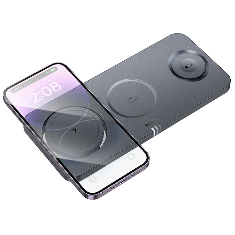 hoco CQ22 Outstanding 3 in 1 Desktop Folding Magnetic Wireless Fast Charger(Grey) hoco CQ22 Outstanding 3 in 1 Desktop Folding Magnetic Wireless Fast Charger(Grey)